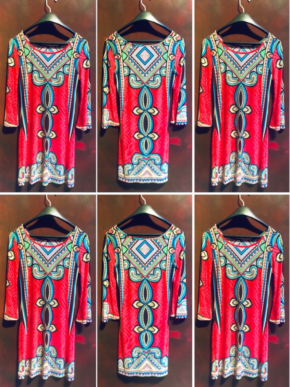 White Mark Couture Collection Printed Dress